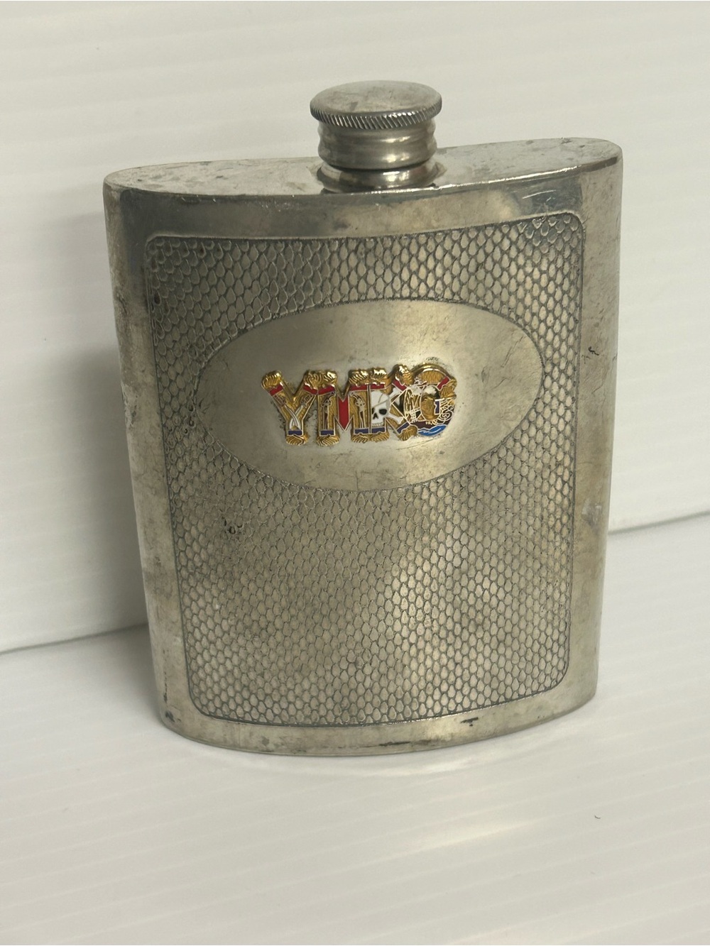 Ye Mystic Krewe of Gasparilla English Pewter Hip Flask Made in Sheffield England